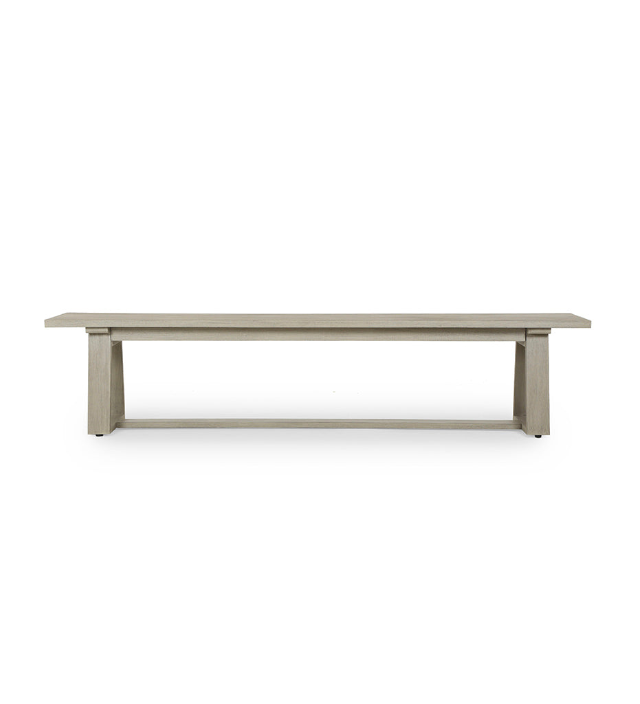 Allred Collaborative - Four Hands - Atherton Outdoor Dining Bench - Weathered Grey - Atherton Outdoor Dining Bench - Weathered Grey - JSOL-133A