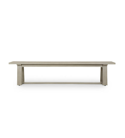 Allred Collaborative - Four Hands - Atherton Outdoor Dining Bench - Weathered Grey - Atherton Outdoor Dining Bench - Weathered Grey - JSOL-133A