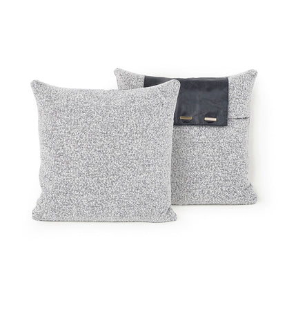 Allred Collaborative - Four Hands - Boucle and Leather Pillow - Set of 2 - Boucle and Leather Pillow - Set of 2 - 225734-001