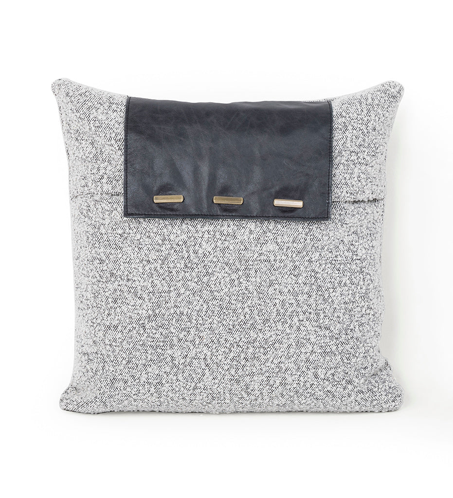 Allred Collaborative - Four Hands - Boucle and Leather Pillow - Set of 2 - Boucle and Leather Pillow - Set of 2 - 225734-001