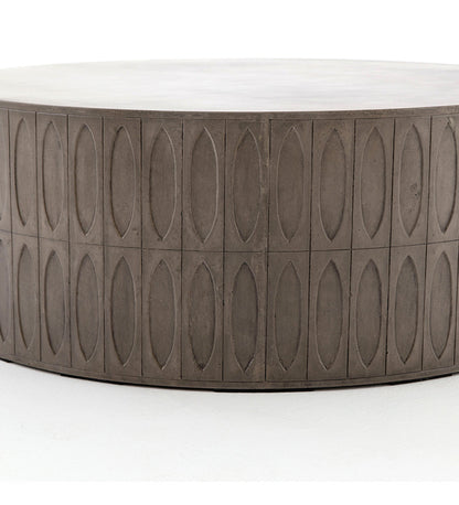 Allred Collaborative - Four Hands - Colorado Drum Coffee Table - Grey Concrete - Colorado Drum Coffee Table - Grey Concrete - VTHY-005