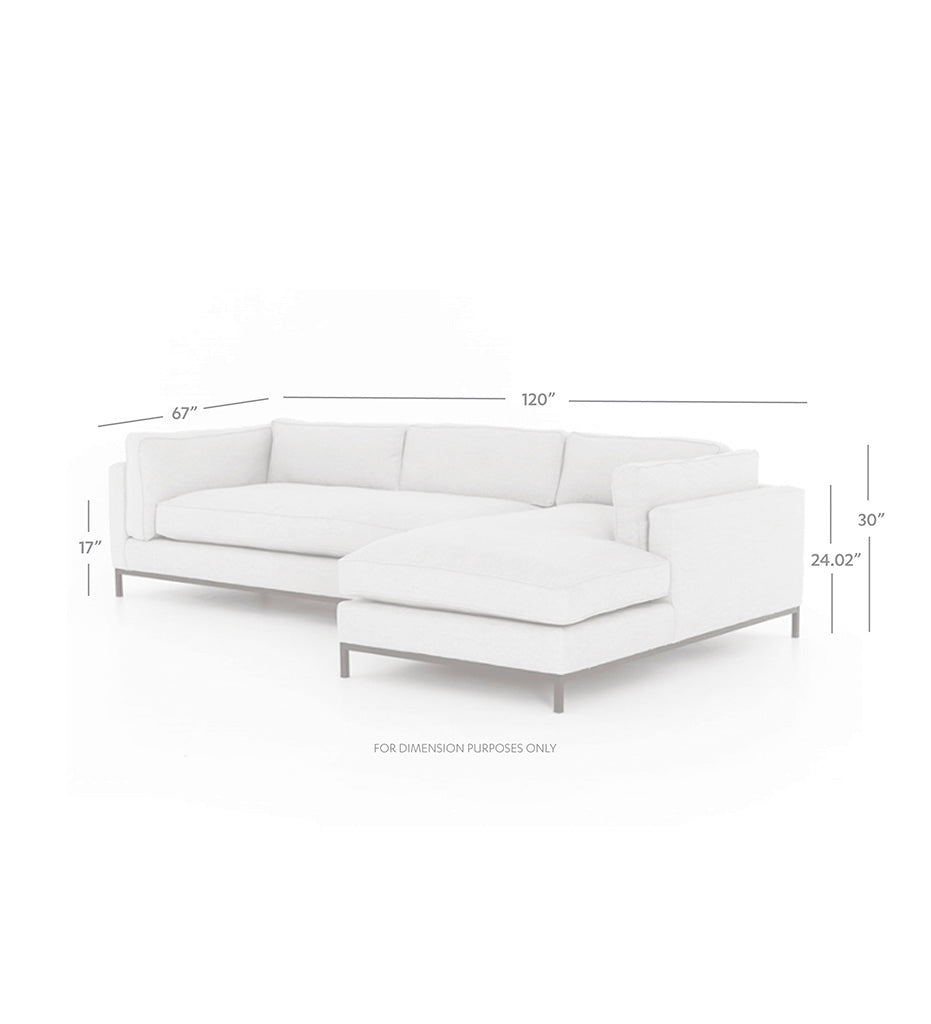 Allred Collaborative - Four Hands - Grammercy Sofa 2-Piece Chaise Sectional - Bennett Moon - Right - Grammercy Sofa 2-Piece Chaise Sectional - Bennett Moon - Right - UATR-001A