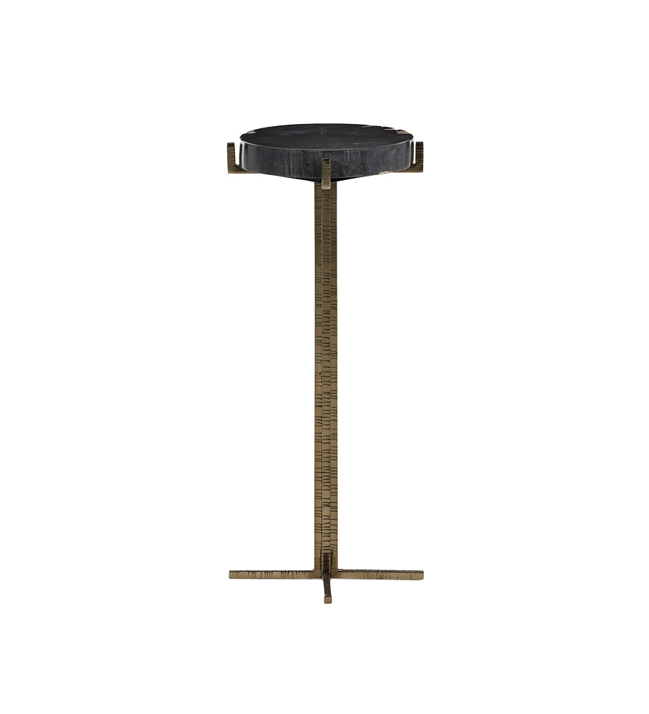 Allred Collaborative - Four Hands - Jonty Round End Table - Dark Petrified - Jonty Round End Table - Dark Petrified - 227722-001