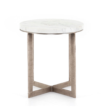 Allred Collaborative - Four Hands - Lennie Round Side Table - Brushed Nickel - Lennie Round Side Table - Brushed Nickel - 109351-001