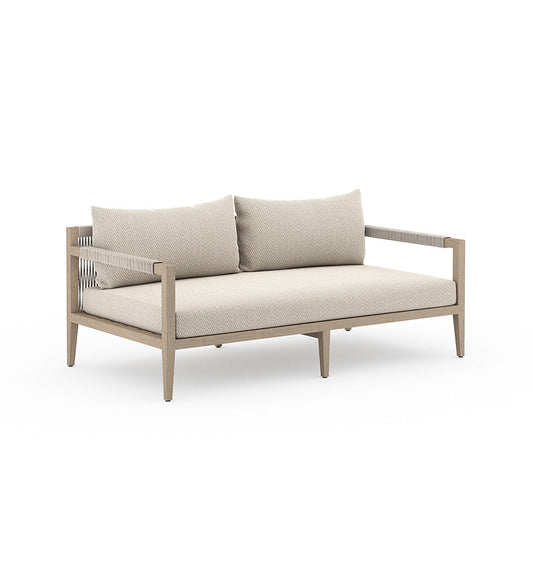 Allred Collaborative - Four Hands - Sherwood Washed Brown Outdoor 2-Seater Sofa - Faye Sand - Sherwood Washed Brown Outdoor 2-Seater Sofa - Faye Sand - JSOL-10102K-971