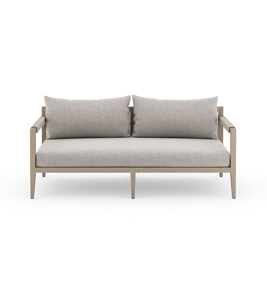 Allred Collaborative - Four Hands - Sherwood Washed Brown Outdoor 2-Seater Sofa - Stone Grey - Sherwood Washed Brown Outdoor 2-Seater Sofa - Stone Grey - JSOL-10102K-561