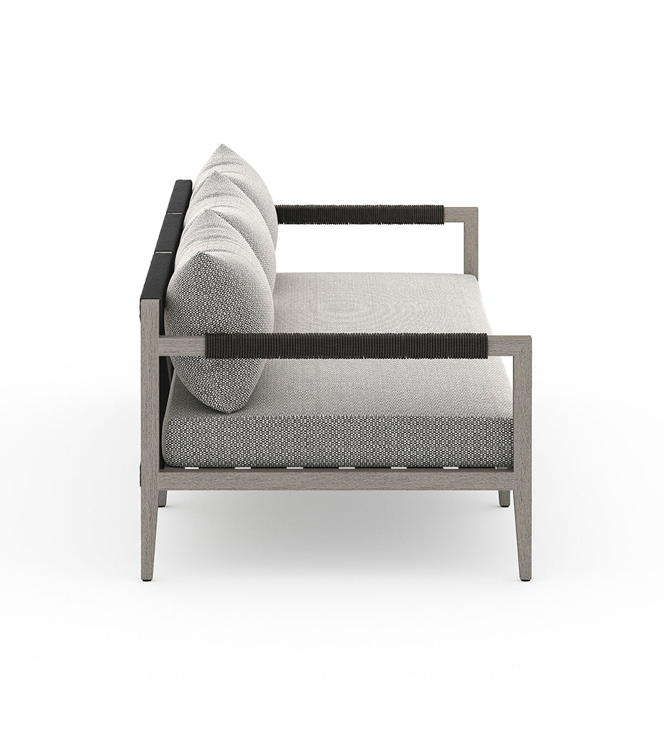 Allred Collaborative - Four Hands - Sherwood Weathered Grey Outdoor 3-Seater Sofa - Faye Ash - Sherwood Weathered Grey Outdoor 3-Seater Sofa - Faye Ash - JSOL-10201K-970