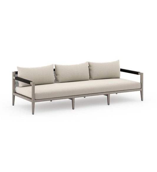 Allred Collaborative - Four Hands - Sherwood Weathered Grey Outdoor 3-Seater Sofa - Faye Sand - Sherwood Weathered Grey Outdoor 3-Seater Sofa - Faye Sand - JSOL-10201K-971