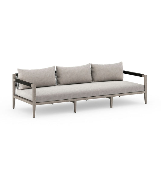 Allred Collaborative - Four Hands - Sherwood Weathered Grey Outdoor 3-Seater Sofa - Stone Grey - Sherwood Weathered Grey Outdoor 3-Seater Sofa - Stone Grey - JSOL-10101K-561