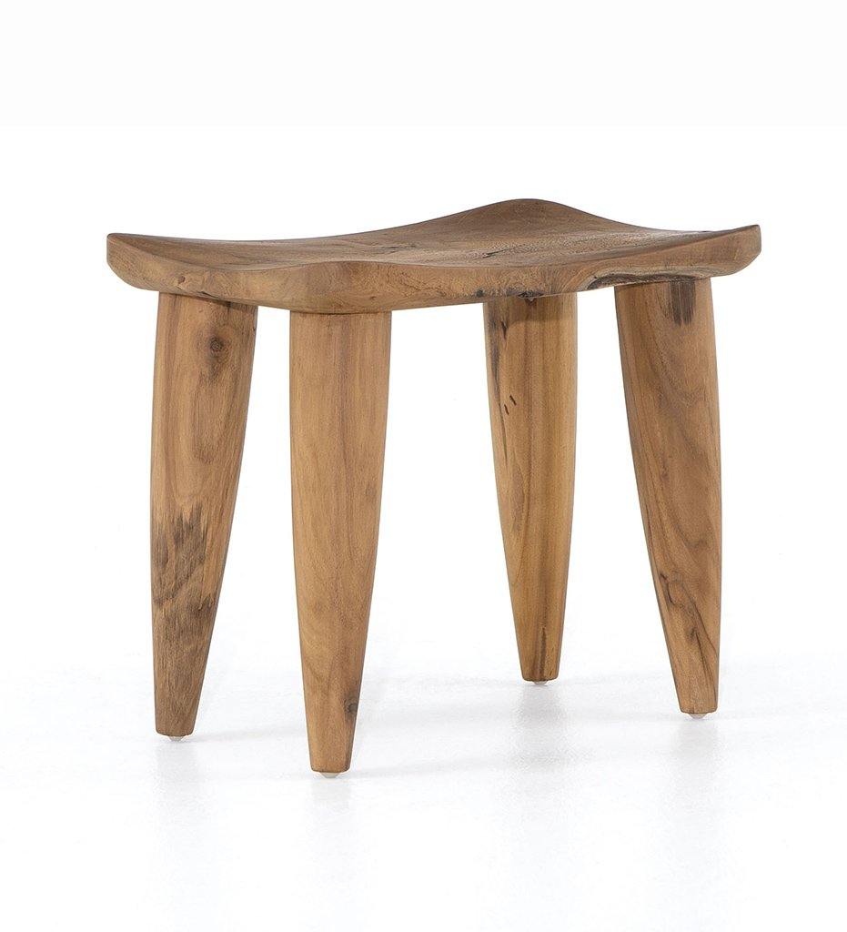 Allred Collaborative - Four Hands - Zuri Outdoor Stool - Aged Teak - Zuri Outdoor Stool - Aged Teak - JLAN-242