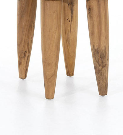 Allred Collaborative - Four Hands - Zuri Outdoor Stool - Aged Teak - Zuri Outdoor Stool - Aged Teak - JLAN-242