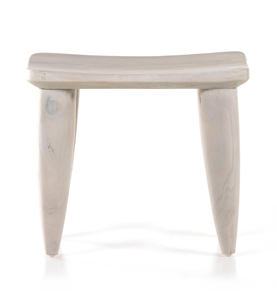 Allred Collaborative - Four Hands - Zuri Outdoor Stool - Ivory Teak - Zuri Outdoor Stool - Ivory Teak - 102424-003