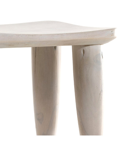 Allred Collaborative - Four Hands - Zuri Outdoor Stool - Ivory Teak - Zuri Outdoor Stool - Ivory Teak - 102424-003