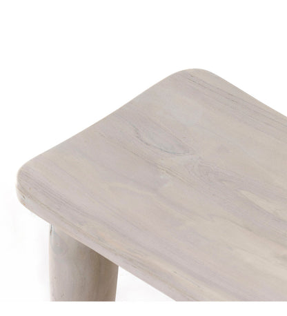 Allred Collaborative - Four Hands - Zuri Outdoor Stool - Ivory Teak - Zuri Outdoor Stool - Ivory Teak - 102424-003