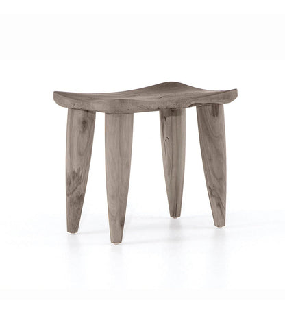 Allred Collaborative - Four Hands - Zuri Outdoor Stool - Weathered Grey - Zuri Outdoor Stool - Weathered Grey - 102424-002