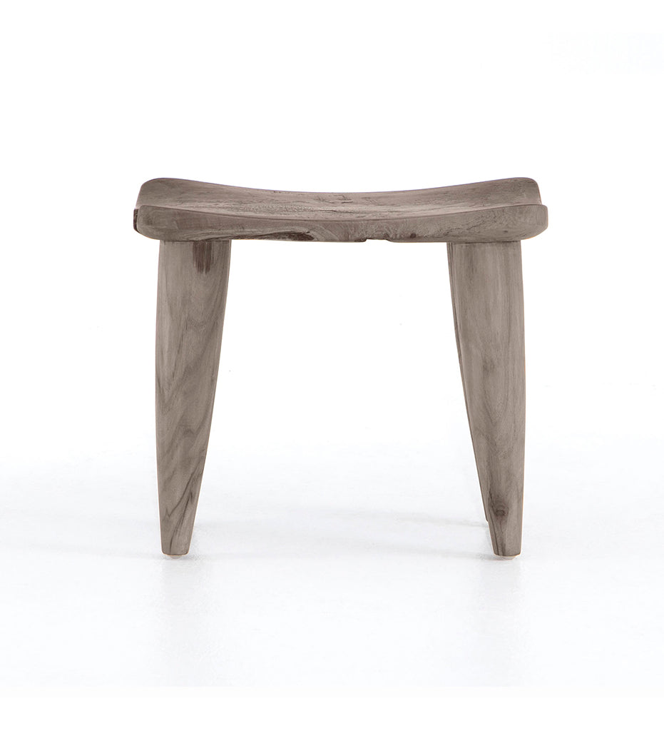 Allred Collaborative - Four Hands - Zuri Outdoor Stool - Weathered Grey - Zuri Outdoor Stool - Weathered Grey - 102424-002