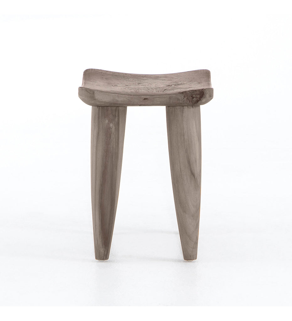 Allred Collaborative - Four Hands - Zuri Outdoor Stool - Weathered Grey - Zuri Outdoor Stool - Weathered Grey - 102424-002