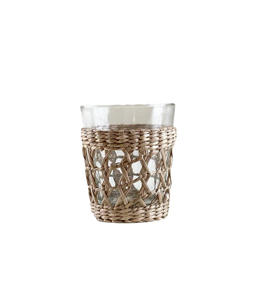 Allred Collaborative - Kiss That Frog - Seagrass Small Cage Tumbler - Set of 6 - Seagrass Small Cage Tumbler - Set of 6 - 6880-L16C3