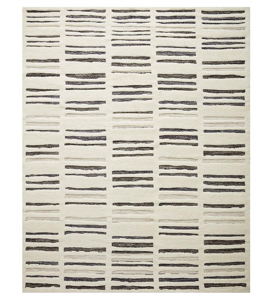 Allred Collaborative - Loloi - Bennett BEN-01 Ivory / Charcoal Rug - Bennett BEN-01 Ivory / Charcoal Rug - BENEBEN-01IVCC-2030