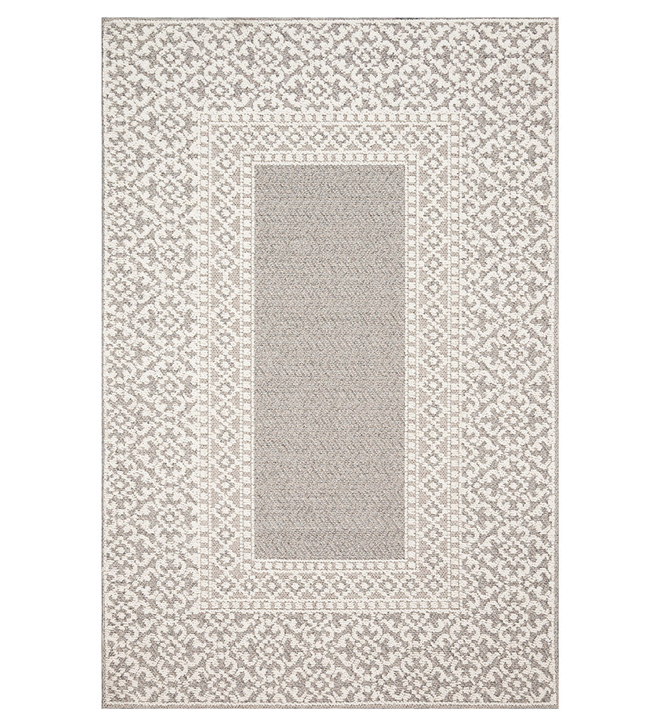 Allred Collaborative - Loloi - COL-05 Grey / Ivory Indoor / Outdoor Rug - COL-05 Grey / Ivory Indoor / Outdoor Rug - COLECOL-05GYIV2134