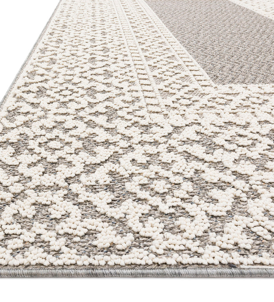 Allred Collaborative - Loloi - COL-05 Grey / Ivory Indoor / Outdoor Rug - COL-05 Grey / Ivory Indoor / Outdoor Rug - COLECOL-05GYIV2134