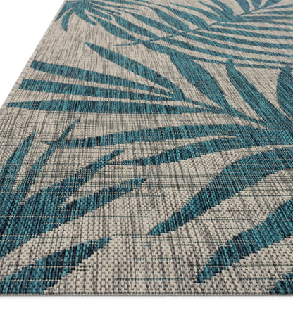 Allred Collaborative - Loloi - Isle IE-10 Grey / Teal Indoor / Outdoor Rug - Isle IE-10 Grey / Teal Indoor / Outdoor Rug - ISLEIE-10GRTE2239