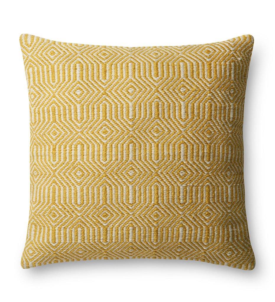 Allred Collaborative - Loloi - P0339 Yellow & Ivory Indoor/Outdoor Pillow - P0339 Yellow & Ivory Indoor/Outdoor Pillow - P051P0339YEIVPIL3