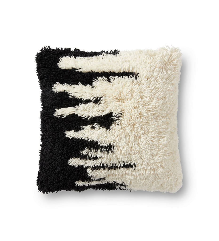 Allred Collaborative - Loloi - P0944 JB White / Black Color Pillow - P0944 JB White / Black Color Pillow - DSETP0944WHBLPI L1