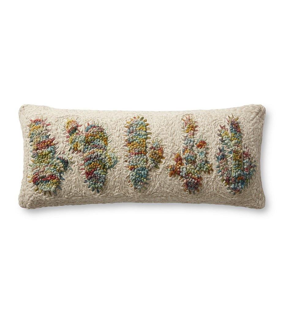 Allred Collaborative - Loloi - P0975 Multi Color Cactus Lumbar Pillow - P0975 Multi Color Cactus Lumbar Pillow - P037P0975ML00PI29