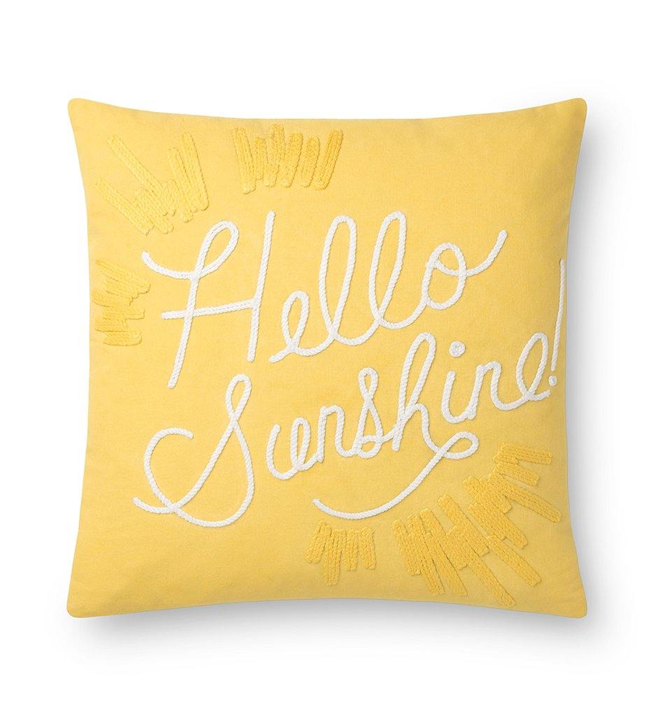 Allred Collaborative - Loloi - P6031 RP Yellow / White Pillow - P6031 RP Yellow / White Pillow - DSETP6031YEWHPIL1