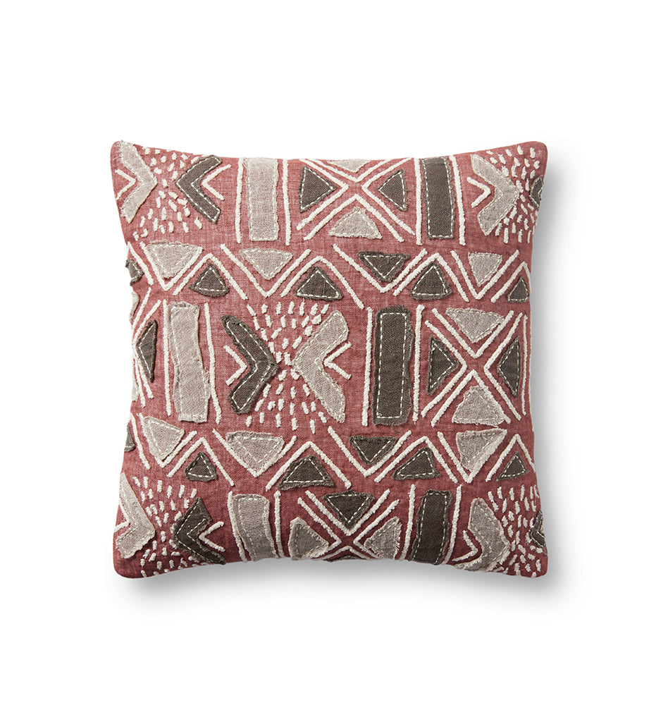 Allred Collaborative - Loloi - PLL0022 Rust / Multi Pillow - PLL0022 Rust / Multi Pillow - P268PLL0022RUMLPIL1