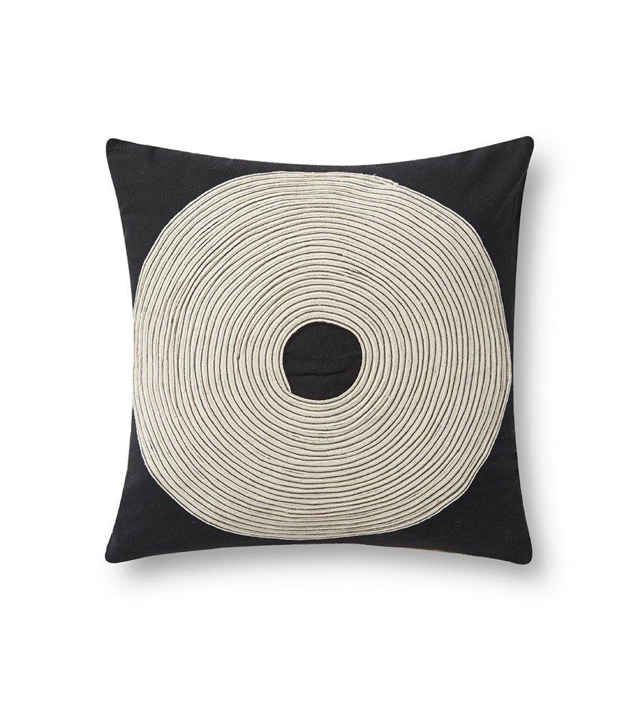 Allred Collaborative - Loloi - PLL0035 Black / Natural Pillow - PLL0035 Black / Natural Pillow - PLL0035