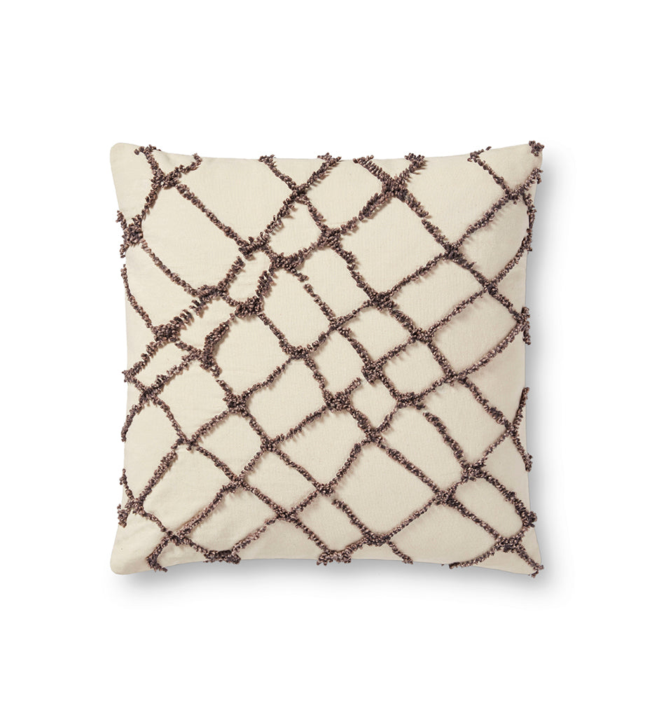 Allred Collaborative - Loloi - PLL0043 Ivory / Black Pillow - PLL0043 Ivory / Black Pillow - P098PLL0043IVBLPIL1