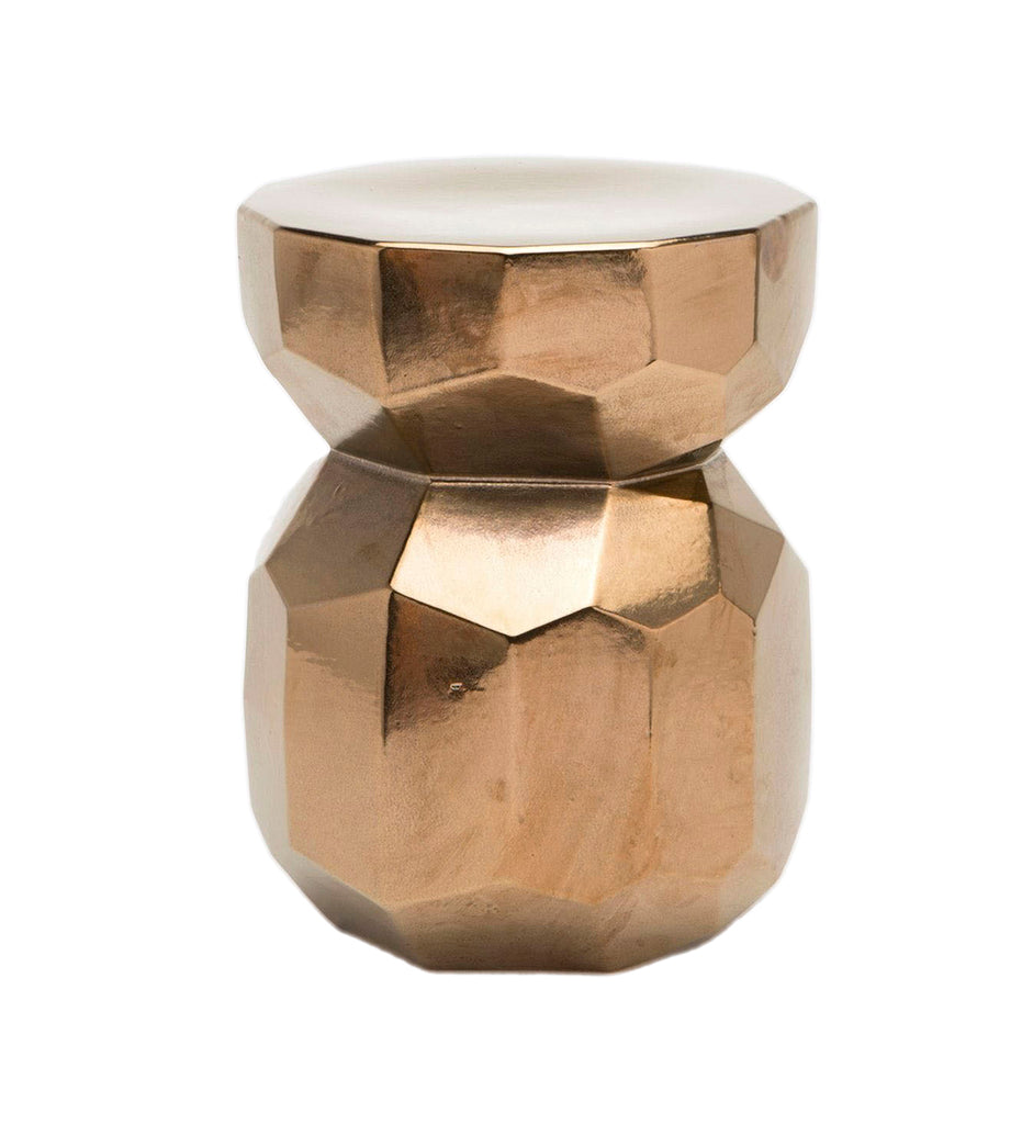 Allred Collaborative - Made Goods - Dessie Stool - Crackled Gold - Dessie Stool - Crackled Gold - FURDESSIESTGL