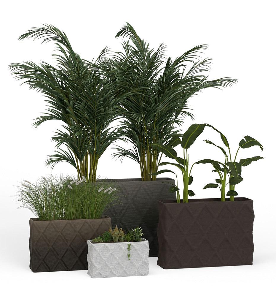 Allred Collaborative - Mobius - Avila Medium Rectangular Planter - Diamond - - Avila Medium Rectangular Planter - Diamond - - RCT1_20x32_0.24x1.25_PD1_GLCL