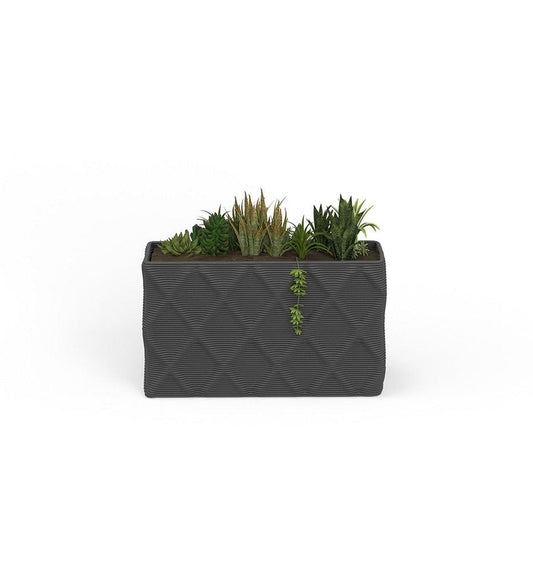 Allred Collaborative - Mobius - Avila Small Rectangular Planter - Diamond - - Avila Small Rectangular Planter - Diamond - - RCT1_13x24_0.24x1.00_PD1_GLCL