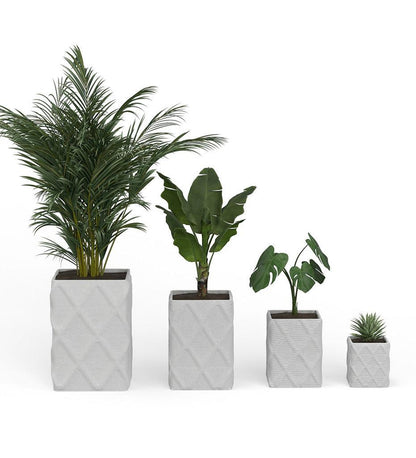 Allred Collaborative - Mobius - Montara Small Square Planter - Diamond - - Montara Small Square Planter - Diamond - - QDR1_13x12_0.24x1.00_PD1_GLCL