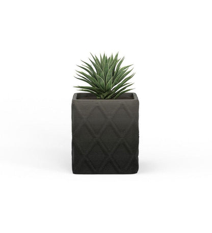 Allred Collaborative - Mobius - Montara Small Square Planter - Diamond - - Montara Small Square Planter - Diamond - - QDR1_13x12_0.24x1.00_PD1_GLCL