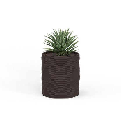 Allred Collaborative - Mobius - Solana Small Round Planter - Diamond - - Solana Small Round Planter - Diamond - - CYL1_13x12_0.24x1.00_PD1_GLCL