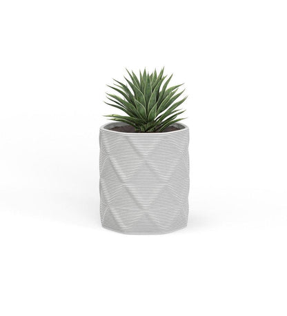 Allred Collaborative - Mobius - Solana Small Round Planter - Diamond - - Solana Small Round Planter - Diamond - - CYL1_13x12_0.24x1.00_PD1_GLCL