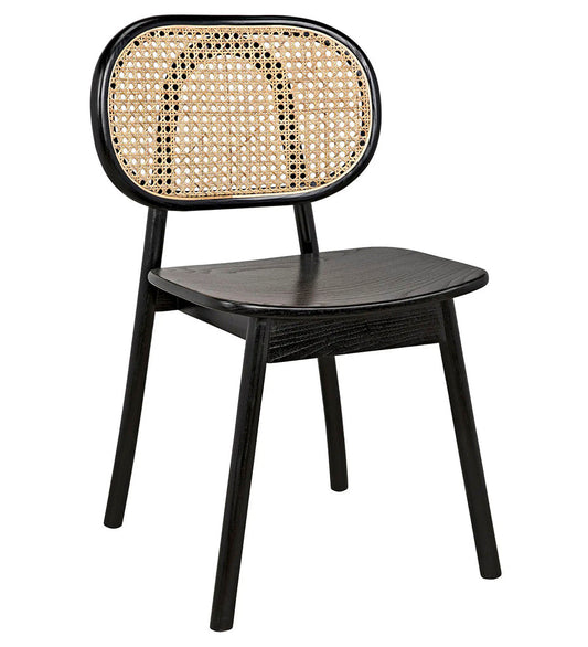 Allred Collaborative - Noir - Brahms Chair - Charcoal Black with Caning - Brahms Chair - Charcoal Black with Caning - AE-200CHB