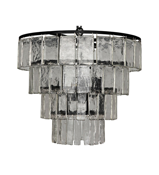 Allred Collaborative - Noir - Carnegie Chandelier - Medium - Black Steel - Carnegie Chandelier - Medium - Black Steel - LAMP684M