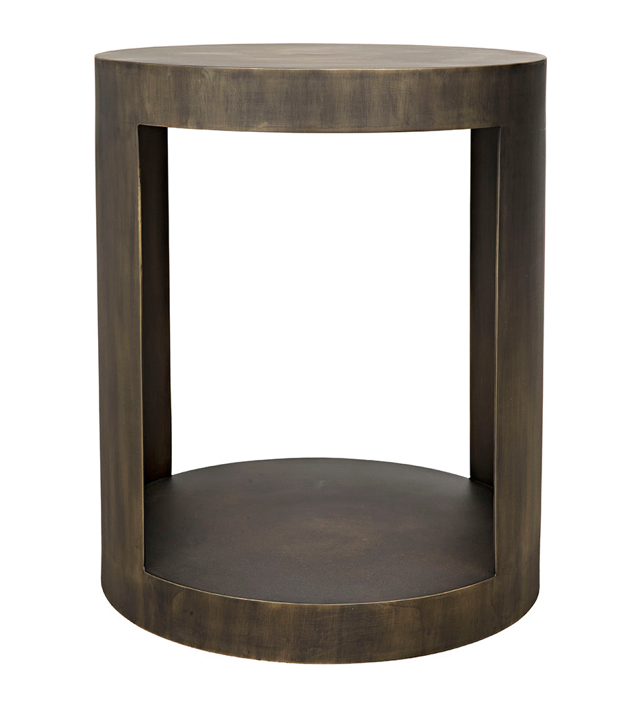 Allred Collaborative - Noir - Chrysler Side Tables - Steel with Aged Brass Finish - Chrysler Side Tables - Steel with Aged Brass Finish - GTAB814AB