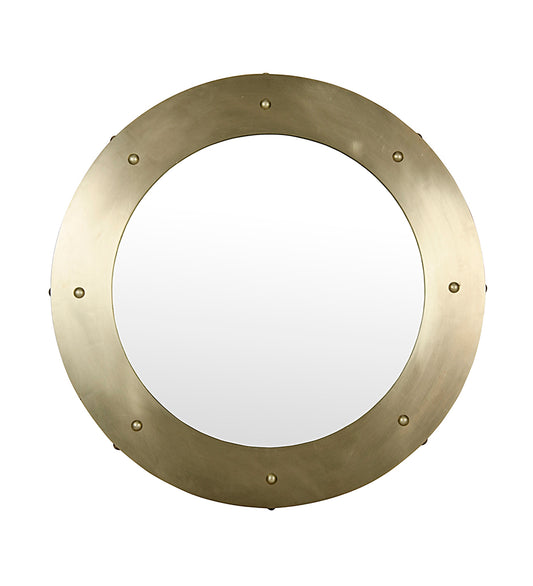 Allred Collaborative - Noir - Clay Mirror - Large - Metal with Brass Finish - Clay Mirror - Large - Metal with Brass Finish - GMIR139MB-L