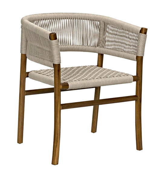 Allred Collaborative - Noir - Conrad Chair - Teak with Woven Rope - Conrad Chair - Teak with Woven Rope - AE-237T