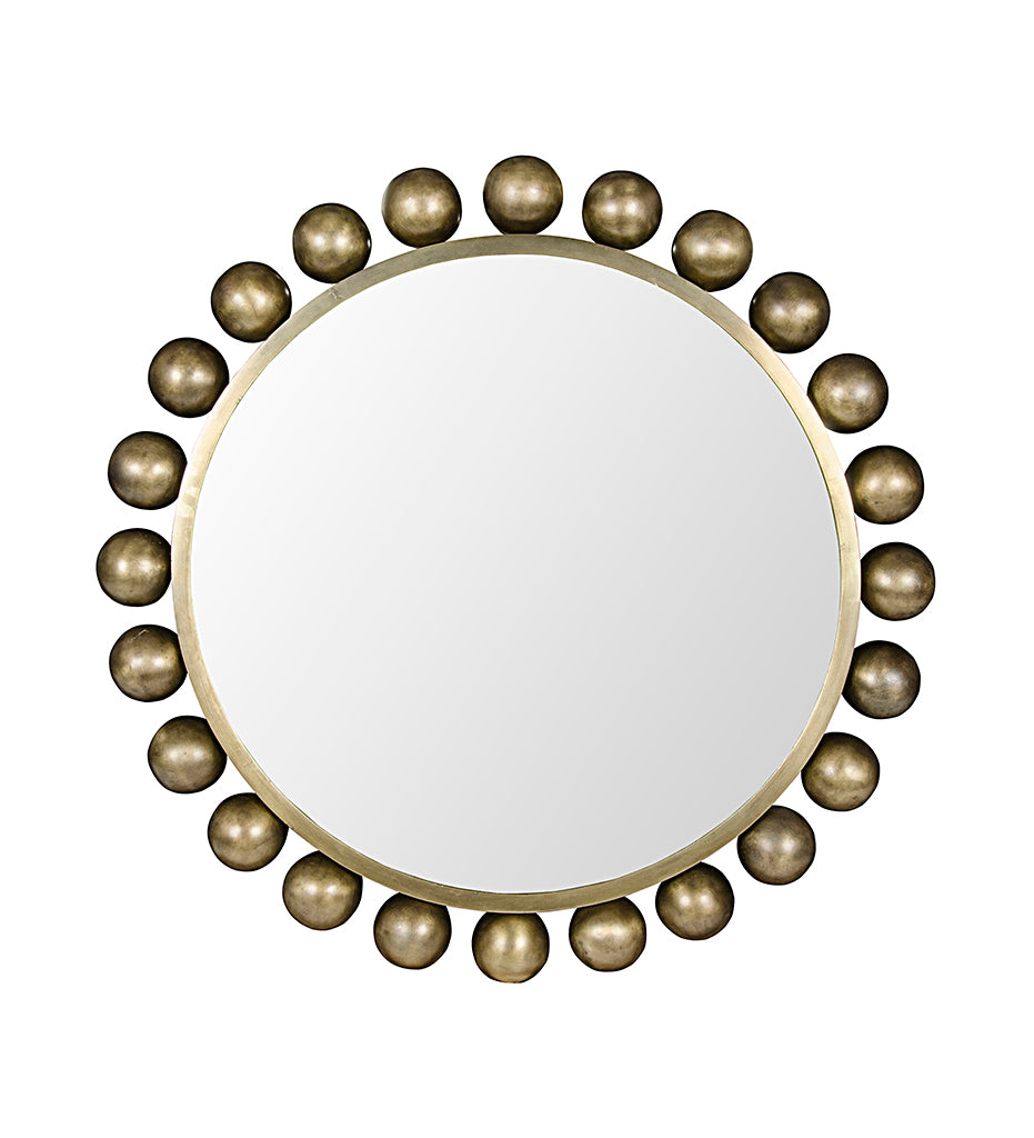 Allred Collaborative - Noir - Cooper Mirror - Metal with Brass Finish - Cooper Mirror - Metal with Brass Finish - GMIR147MB