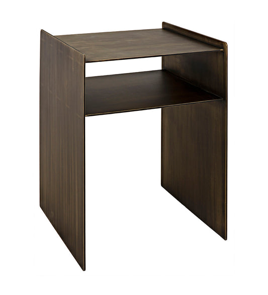 Allred Collaborative - Noir - Cyrus Side Tables - Aged Brass - Cyrus Side Tables - Aged Brass - GTAB828AB