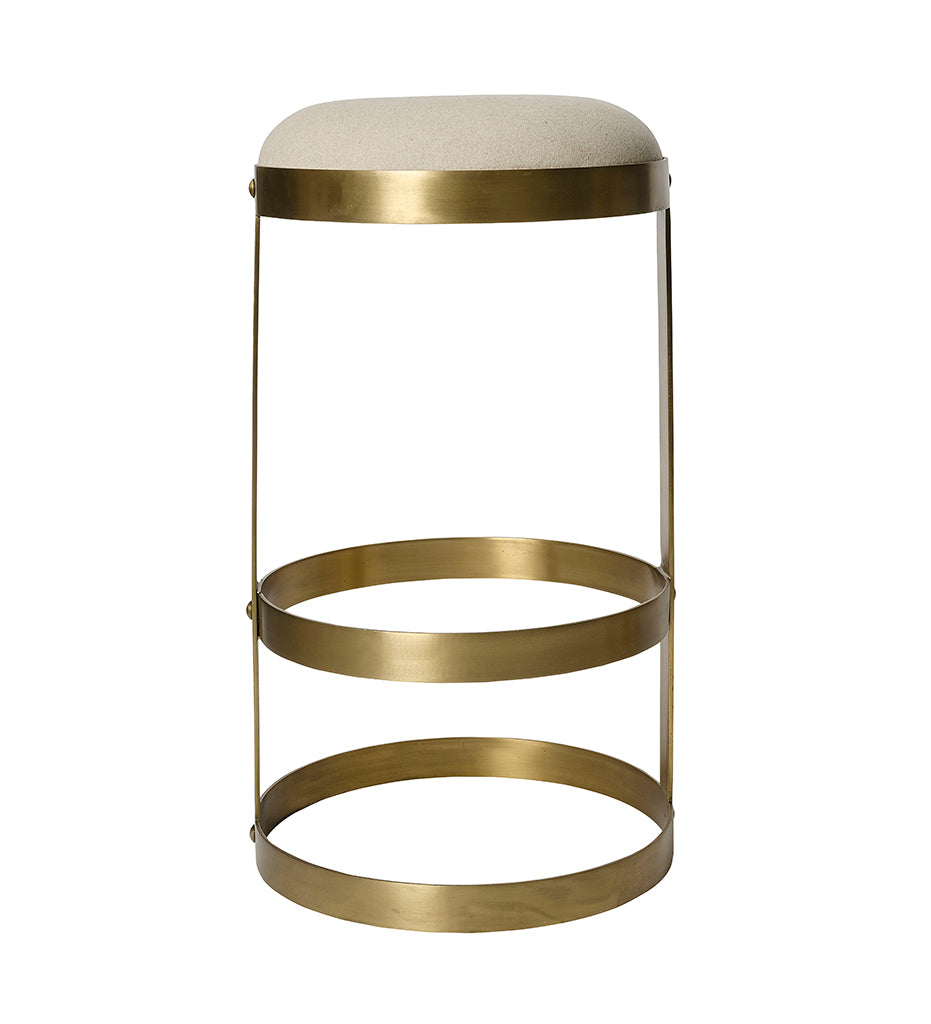 Allred Collaborative - Noir - Dior Bar Stool - Metal with Brass Finish - Dior Bar Stool - Metal with Brass Finish - GSTOOL118MBL