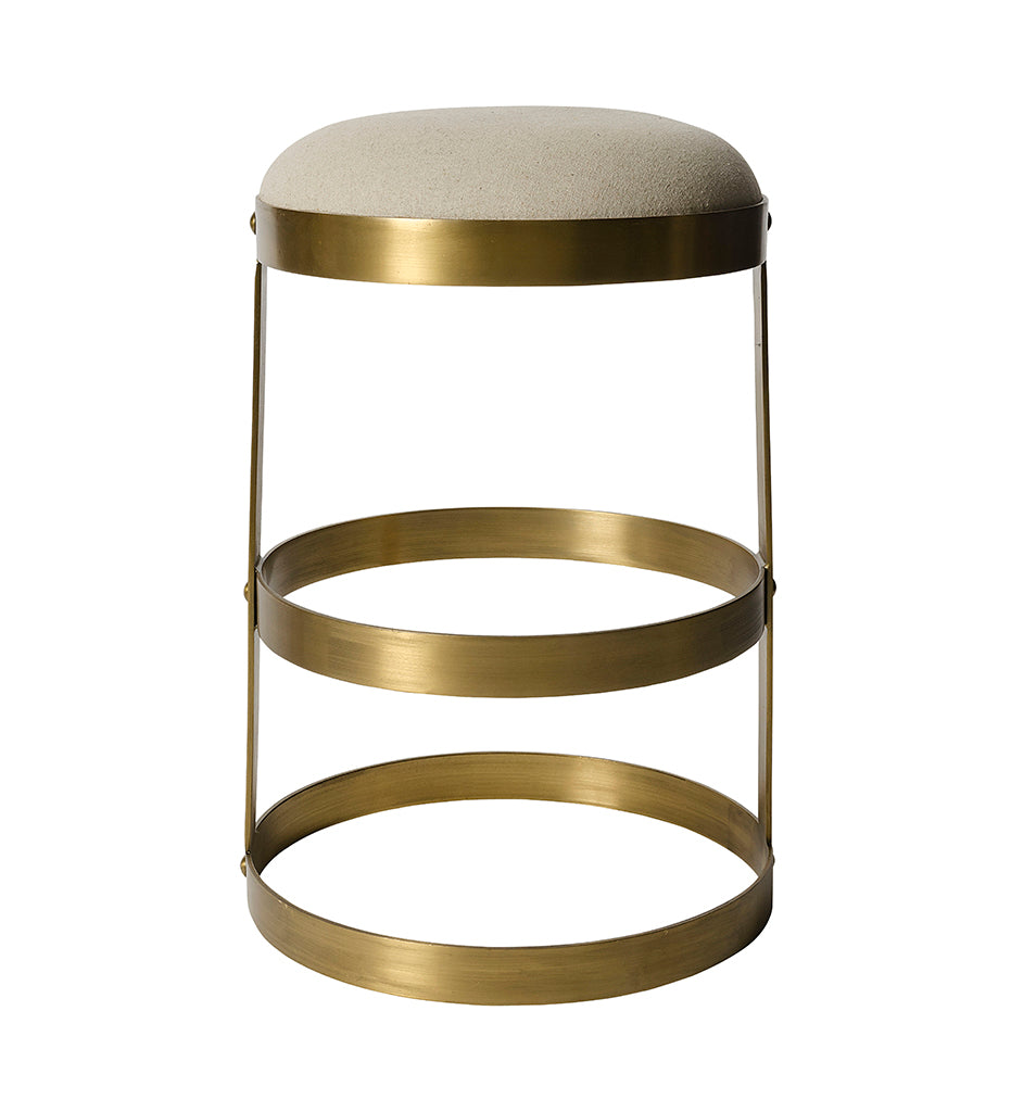 Allred Collaborative - Noir - Dior Counter Stool - Metal with Brass Finish - Dior Counter Stool - Metal with Brass Finish - GSTOOL118MBS