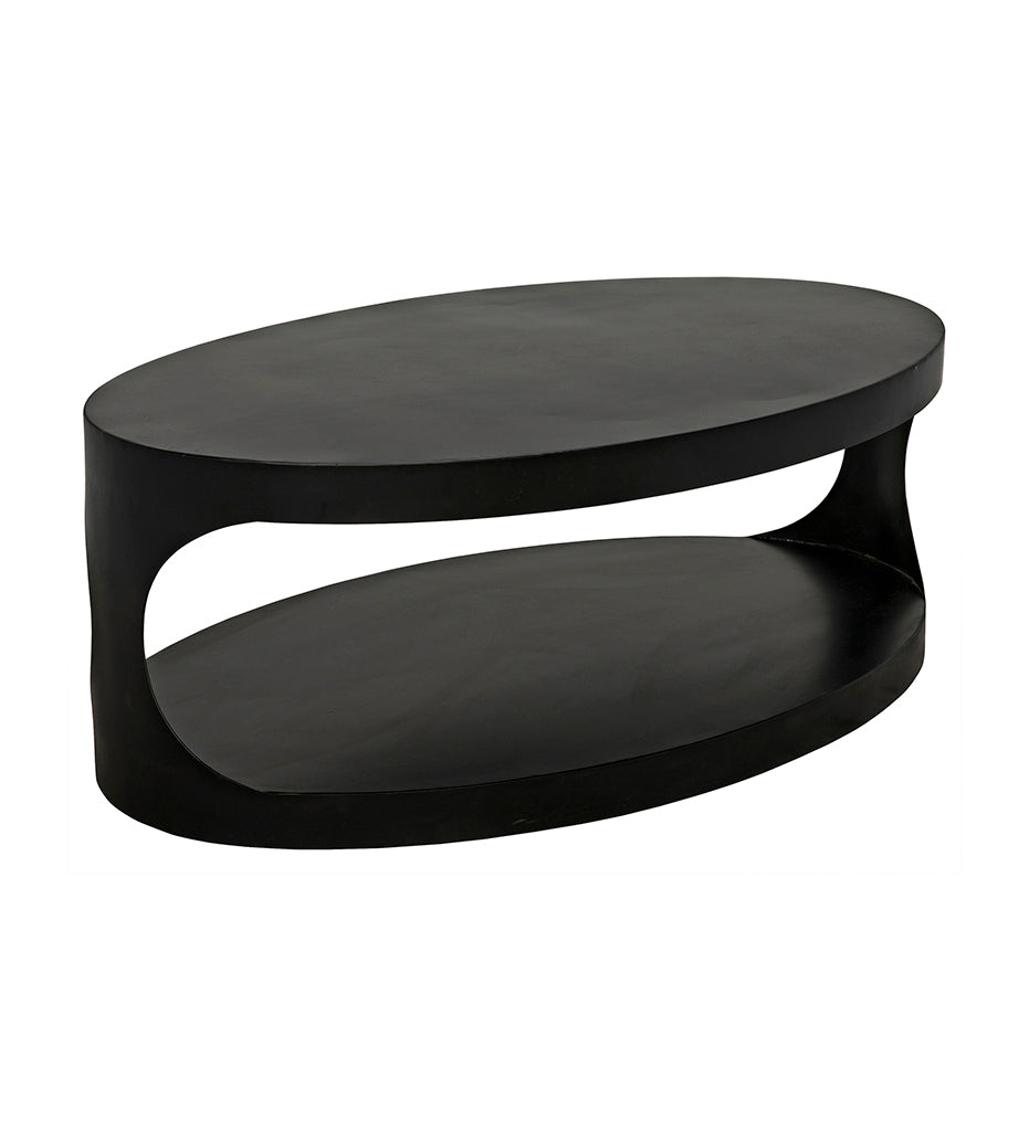 Allred Collaborative - Noir - Eclipse Oval Coffee Table - Black Steel - Eclipse Oval Coffee Table - Black Steel - GTAB132MTB